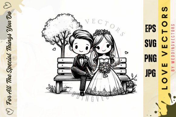 C1603: Capturing Romance in Delicate Wedding Vectors