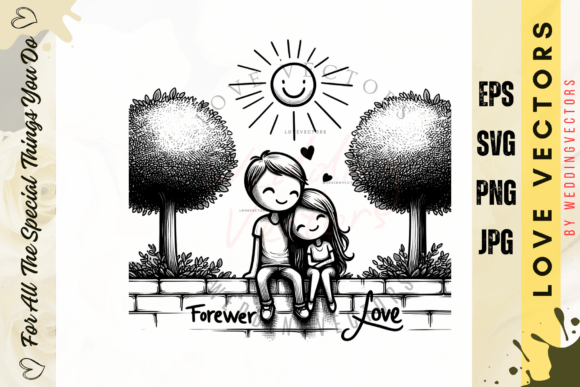 C409 Wedding Couple and Love Vectors: Your Design Toolkit
