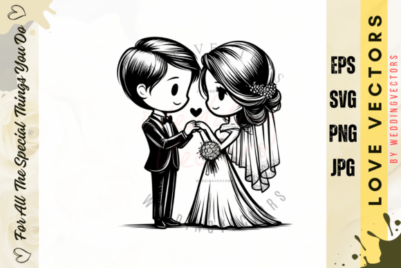 Capturing Romance: The C3997 Wedding and Love Vector Collection