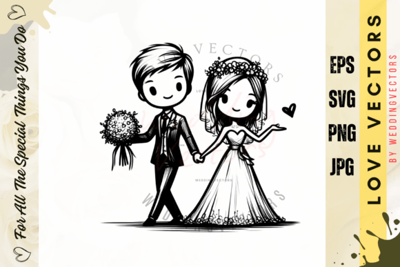 Elevate Romance: The Modern Luxury Love Illustration C2053