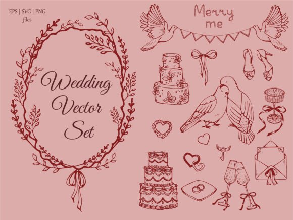 Romantic Wedding Clipart: Your Toolkit for Timeless Designs
