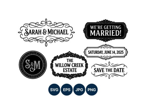 Timeless Elegance: Vintage Frames for Sarah & Michael's Announcement