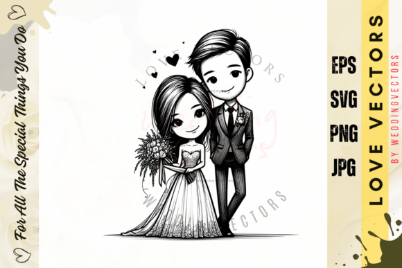 Wedding Couple and Love Vectors - C4924: A Curated Visual Toolkit
