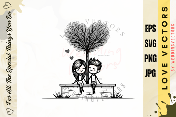 Wedding Couple and Love Vectors - C496: Elegance in Every Detail