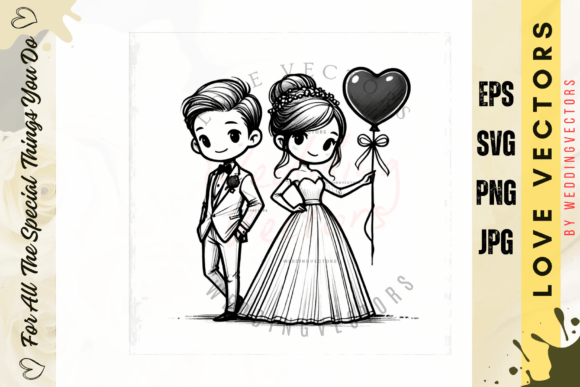 Wedding Couple and Love Vectors: Capturing Romance in Design