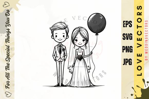 Wedding Couple and Love Vectors: Designing with Heart