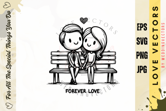 Wedding Couple and Love Vectors: Elegant Design Assets