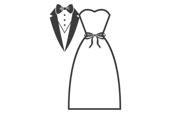 Wedding Icons: The Bride & Groom Symbol for Your Designs
